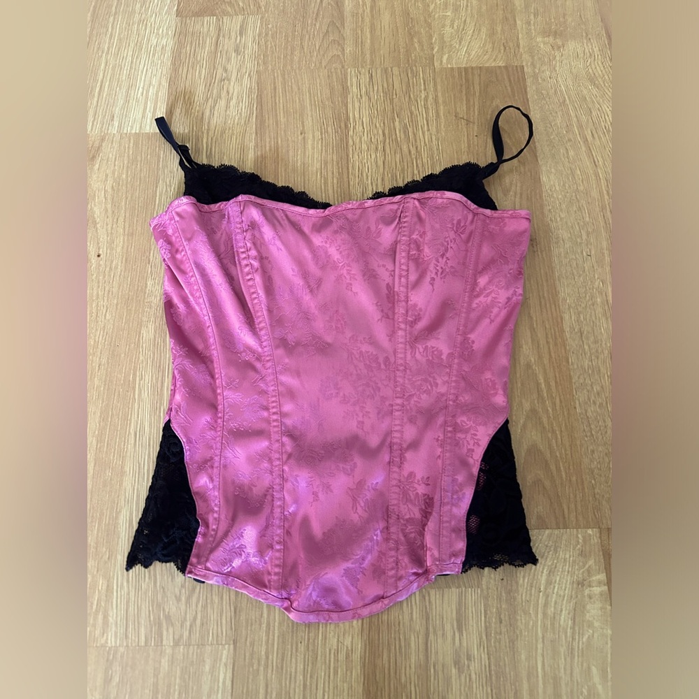 Frederick's of Hollywood Pink and Black Corset
